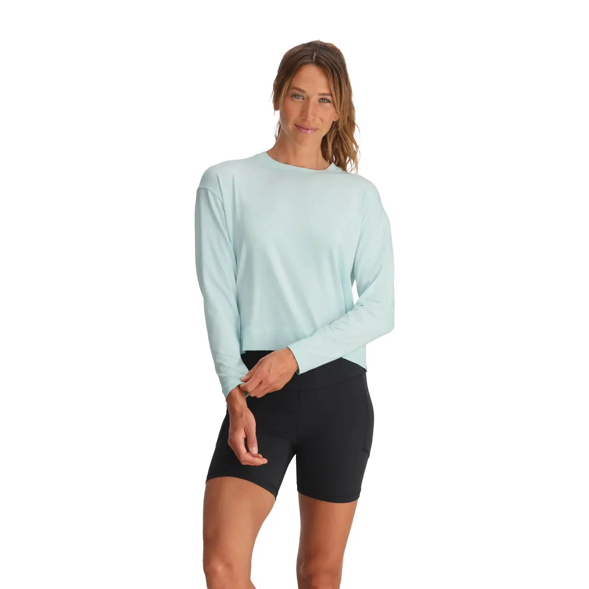 Free Fly Women's Bamboo Shade Crossover Long Sleeve - Image 2
