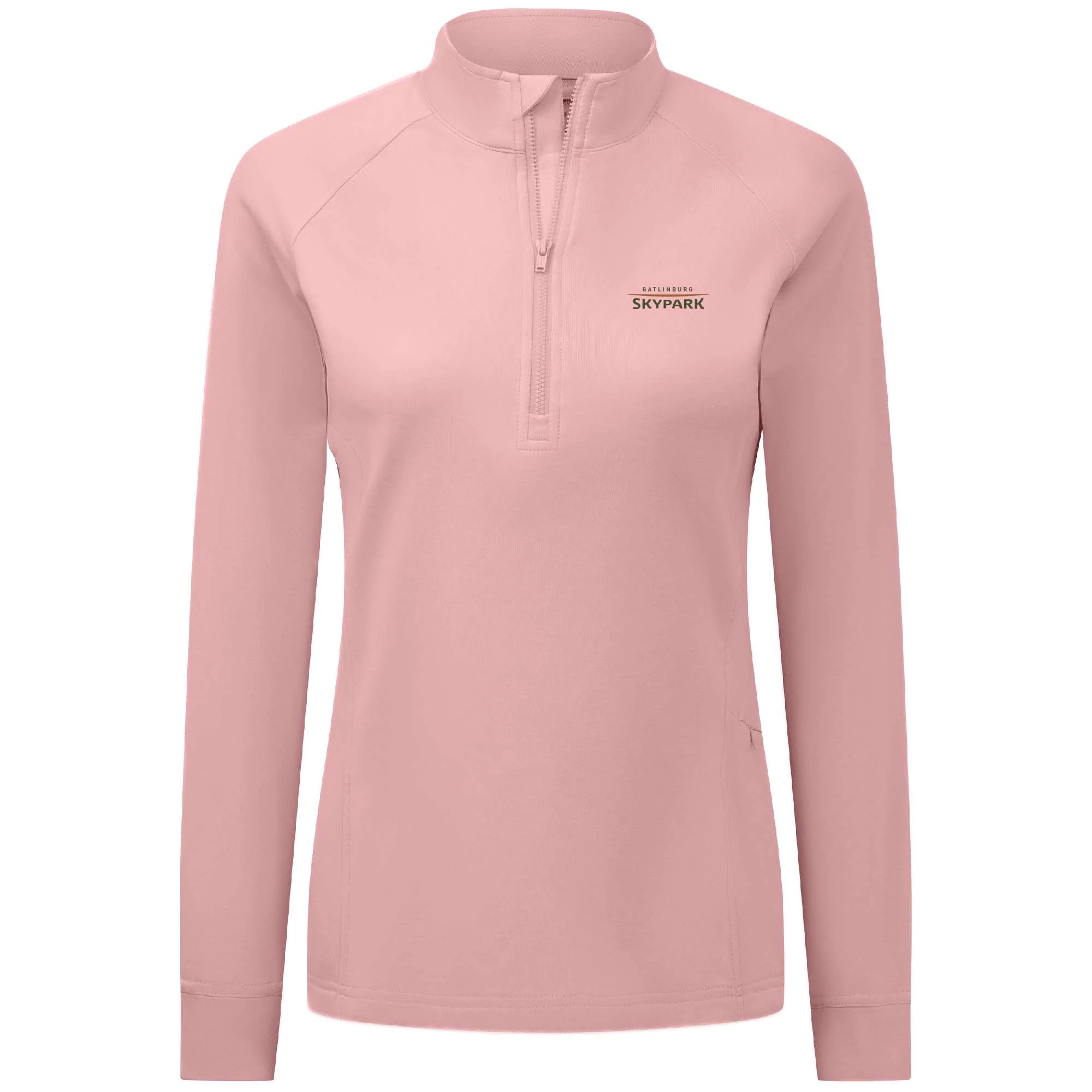Gatlinburg SkyPark Women's Midweight 1/4 Zip Full Color Small Chest Logo - Image 3