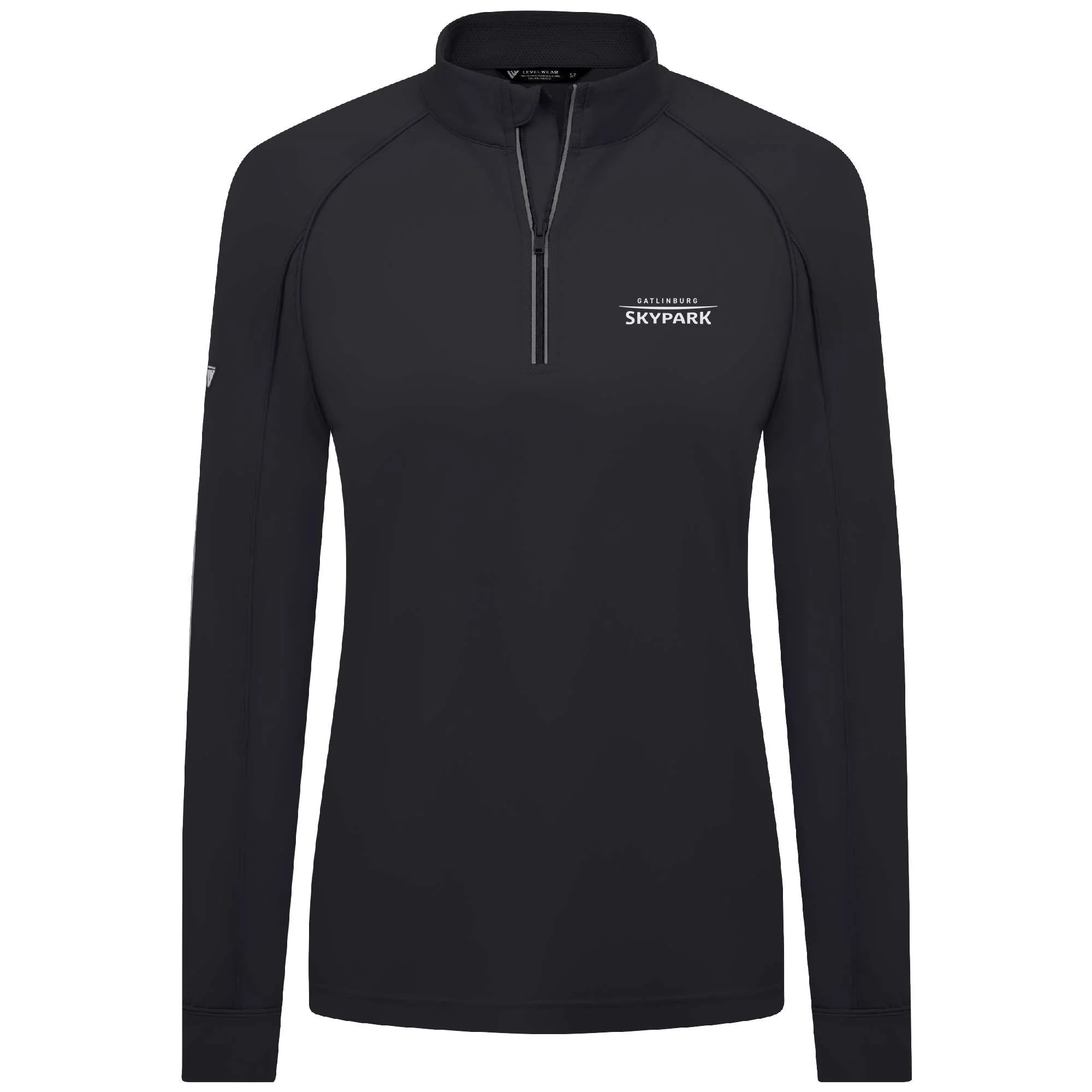 Gatlinburg SkyPark Women's Lightweight 1/4 Zip White Small Chest Logo