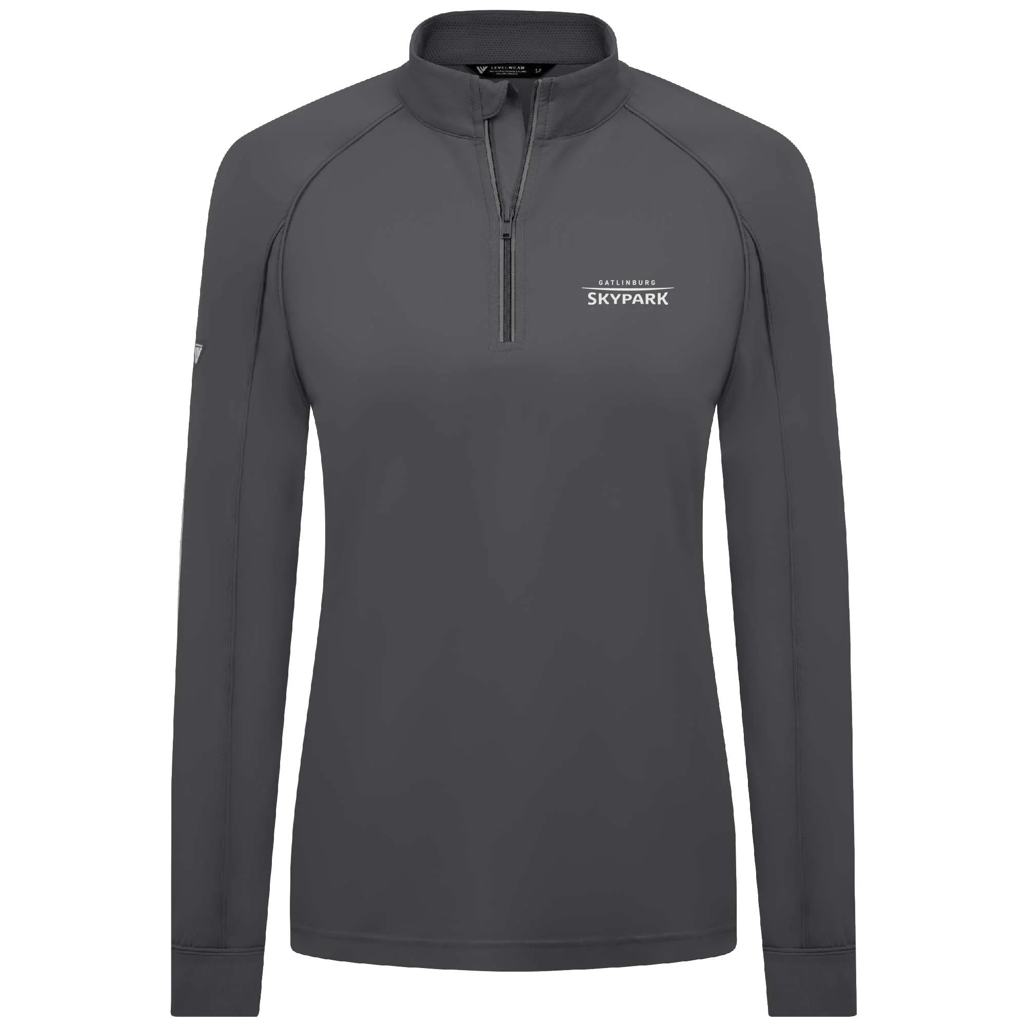 Gatlinburg SkyPark Women's Lightweight 1/4 Zip White Small Chest Logo - Image 2