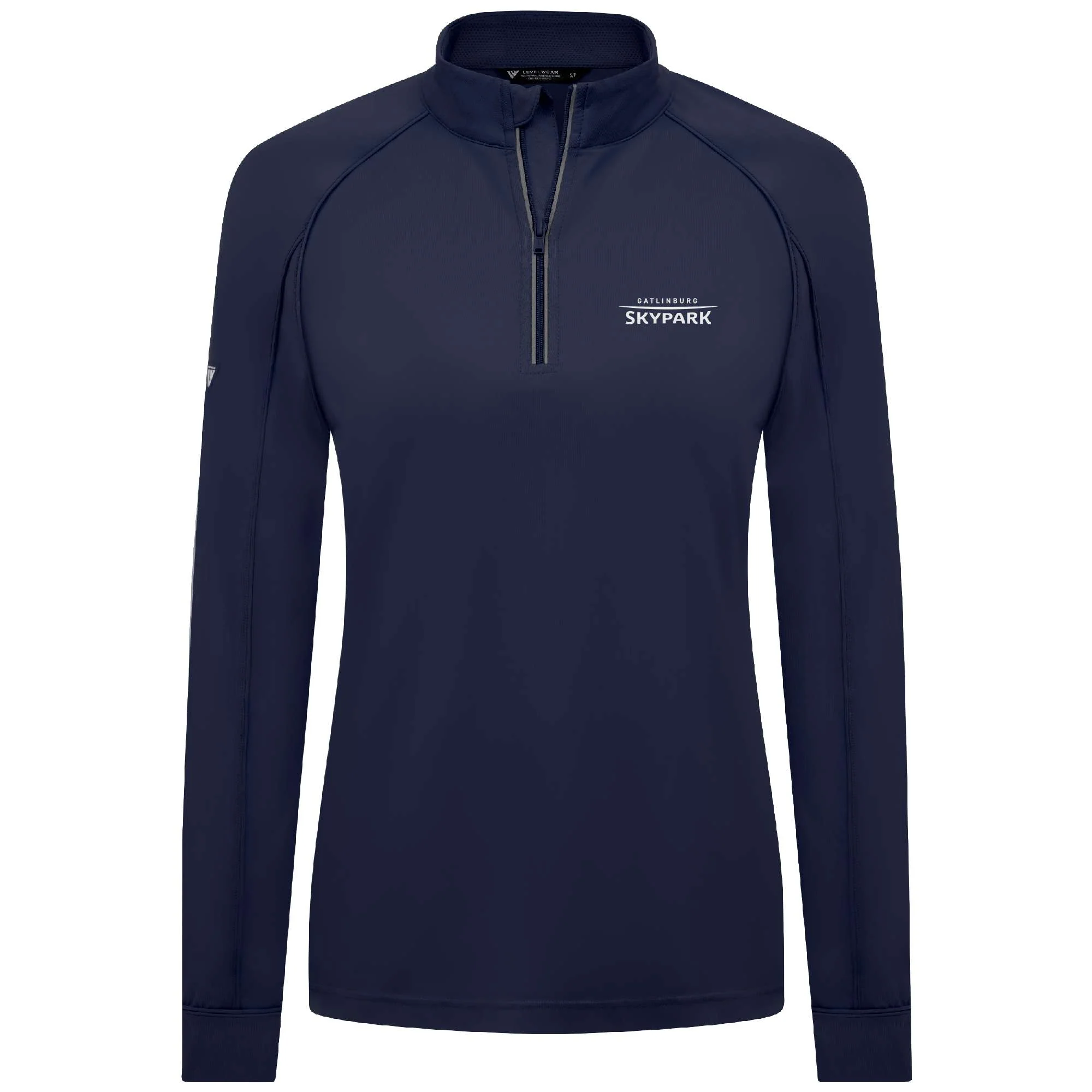 Gatlinburg SkyPark Women's Lightweight 1/4 Zip White Small Chest Logo - Image 5