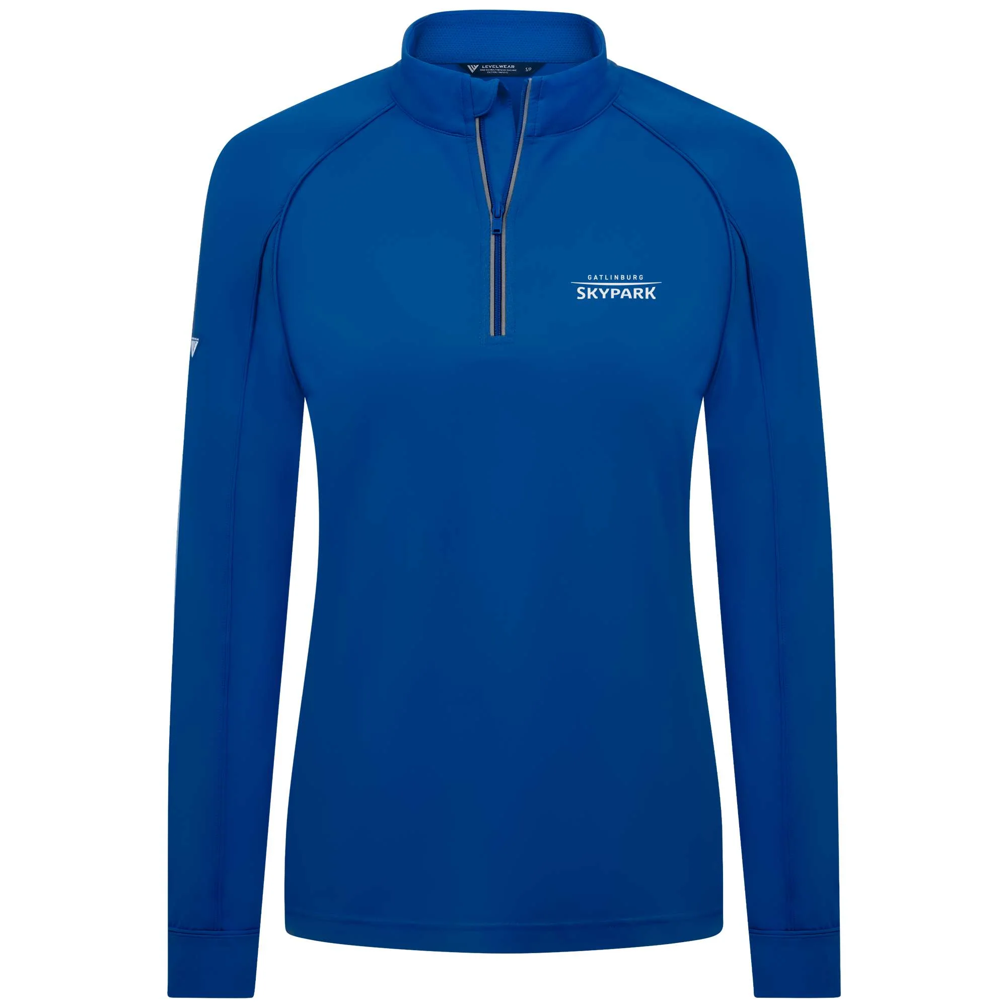 Gatlinburg SkyPark Women's Lightweight 1/4 Zip White Small Chest Logo - Image 6