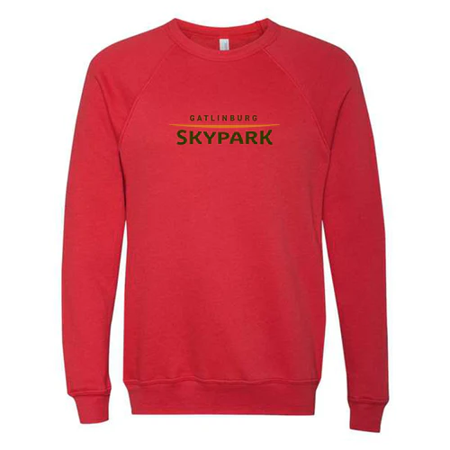 Gatlinburg SkyPark Adult Crewneck Full Color Chest Logo Red