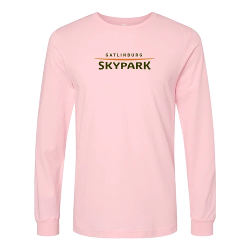 Gatlinburg SkyPark Adult Long Sleeve Full Color Chest Logo Pink