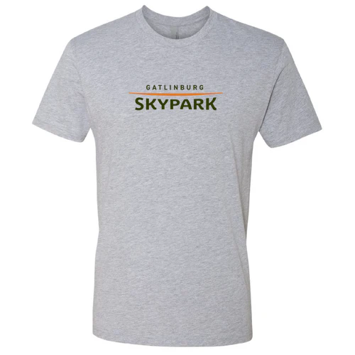 Gatlinburg SkyPark Adult T-Shirt Full Color Chest Logo Heather Grey