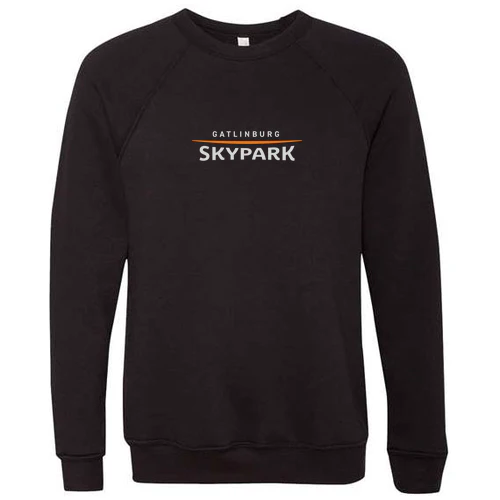 Gatlinburg SkyPark Adult Crewneck Full Color Chest Logo Black