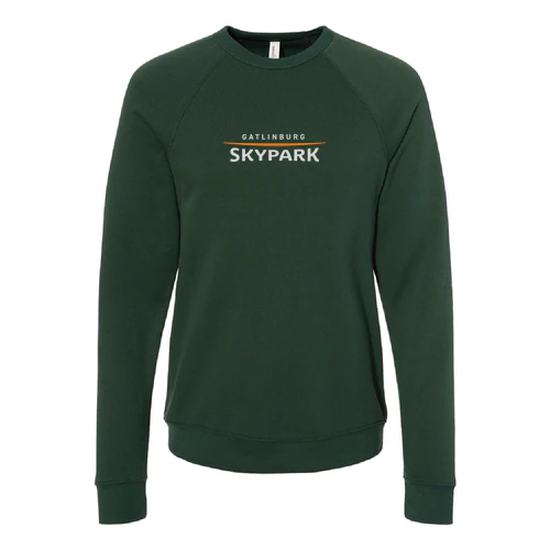 Gatlinburg SkyPark Adult Crewneck Full Color Chest Logo Forest