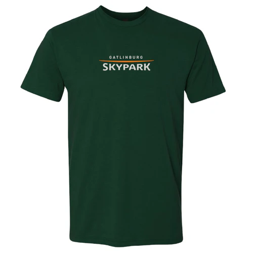Gatlinburg SkyPark Adult T-Shirt Full Color Chest Logo Forest