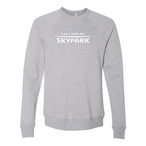 Gatlinburg SkyPark Adult Crewneck White Chest Logo Athletic Heather