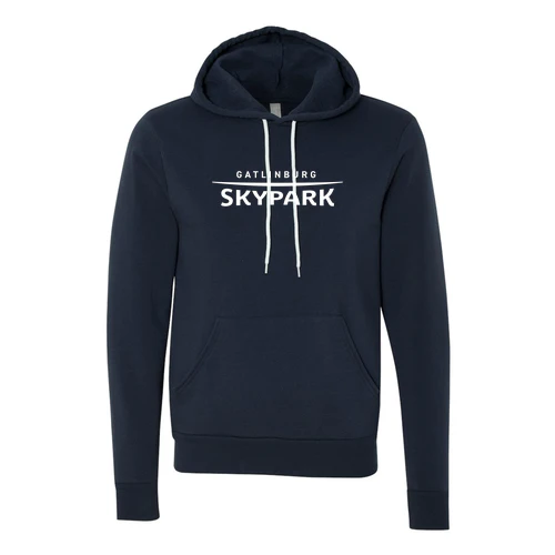 Gatlinburg SkyPark Adult Hoodie White Chest Logo Navy