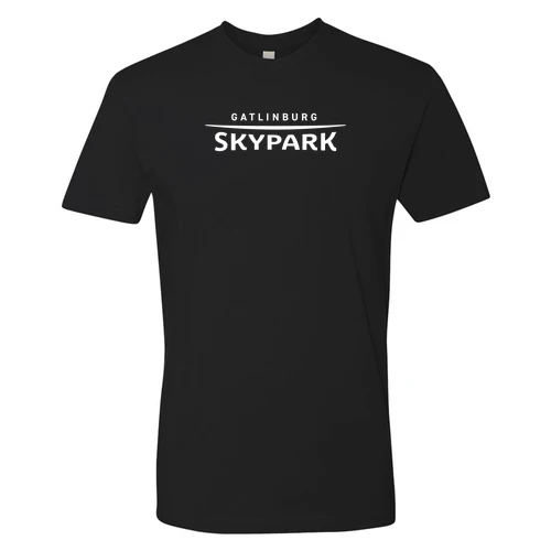 Gatlinburg SkyPark Adult T-Shirt White Chest Logo Black