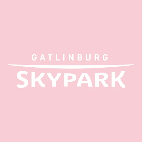 Gatlinburg SkyPark Adult T-Shirt White Chest Logo Pink - Image 2