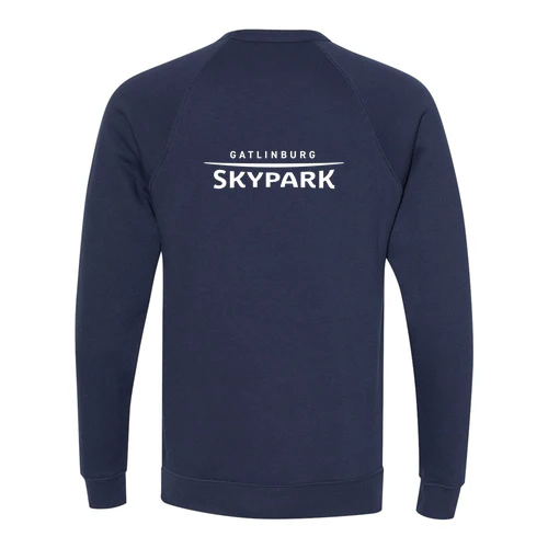 Gatlinburg SkyPark Adult Crewneck White Chest and Back Logo Navy - Image 4