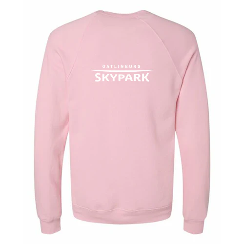Gatlinburg SkyPark Adult Crewneck White Chest and Back Logo Pink - Image 4