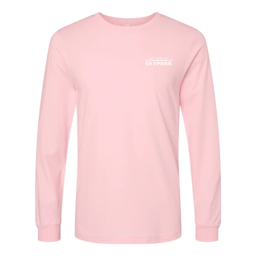 Gatlinburg SkyPark Adult Long Sleeve White Chest and Back Logo Pink - Image 2