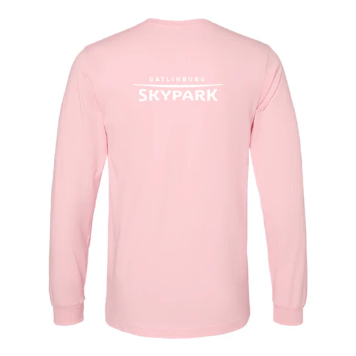 Gatlinburg SkyPark Adult Long Sleeve White Chest and Back Logo Pink - Image 4