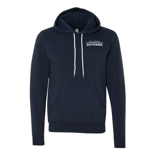 Gatlinburg SkyPark Adult Hoodie White Chest and Back Logo Navy - Image 2