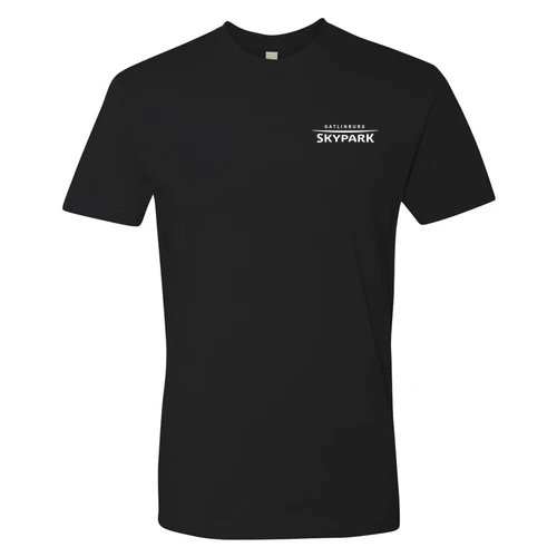 Gatlinburg SkyPark Adult T-Shirt White Chest and Back Logo Black - Image 2