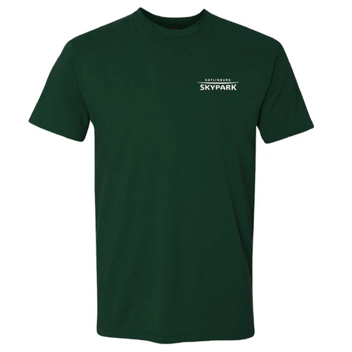 Gatlinburg SkyPark Adult T-Shirt White Chest and Back Logo Forest - Image 2