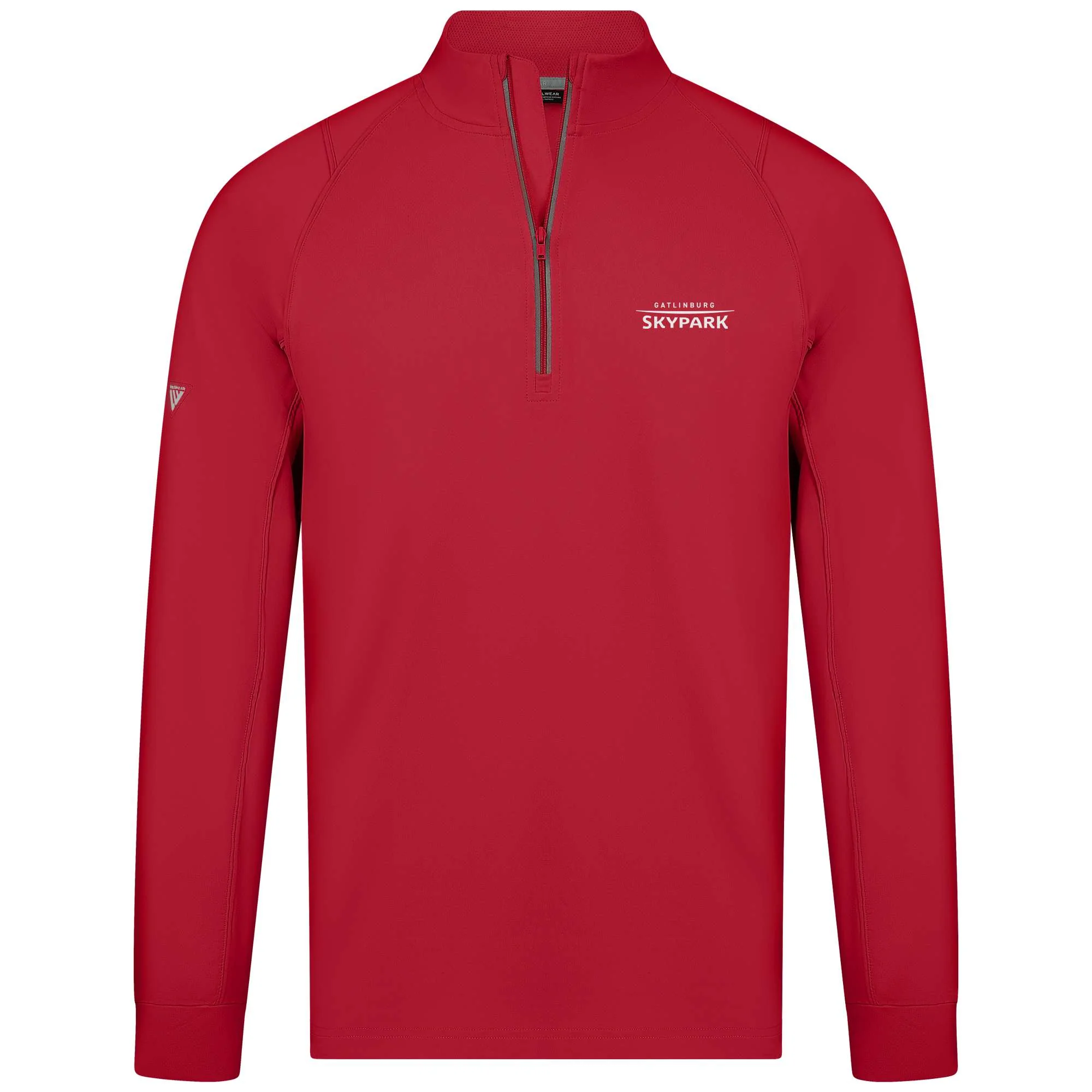 Gatlinburg SkyPark Men's Lightweight 1/4 Zip White Small Chest Logo - Image 3
