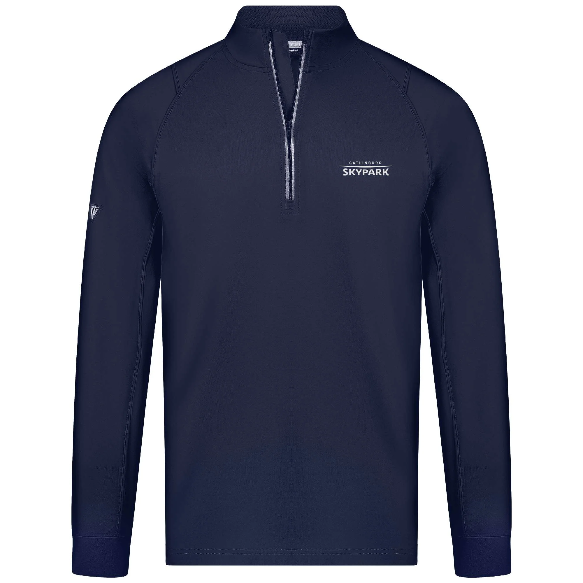 Gatlinburg SkyPark Men's Lightweight 1/4 Zip White Small Chest Logo - Image 4
