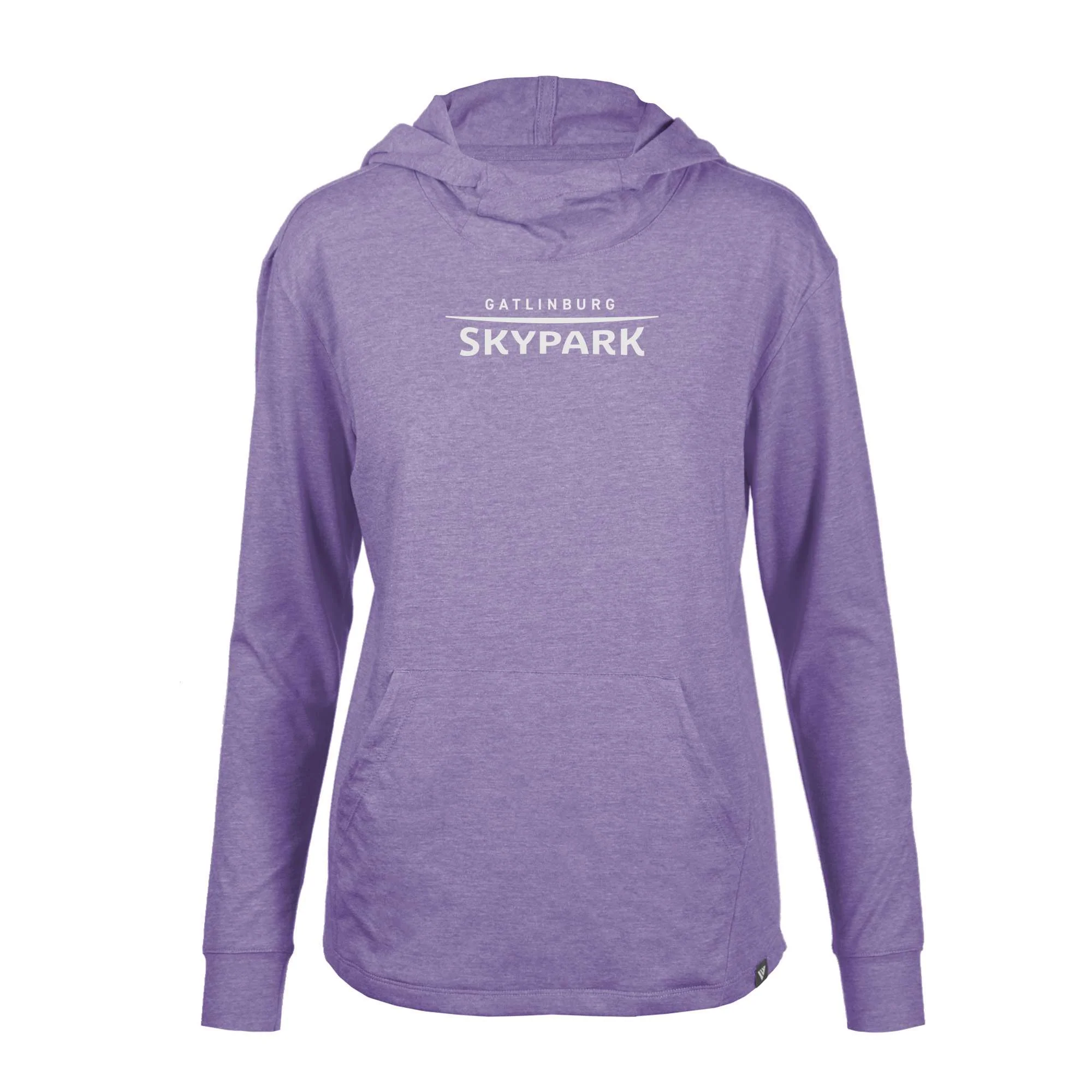 Gatlinburg SkyPark Women's Lightweight Tech Hoody White Chest Logo - Image 3