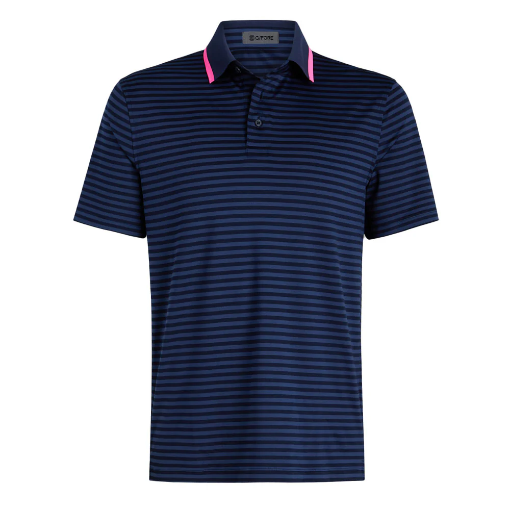 G/Fore Men's Perforated Stripe Jersey Polo