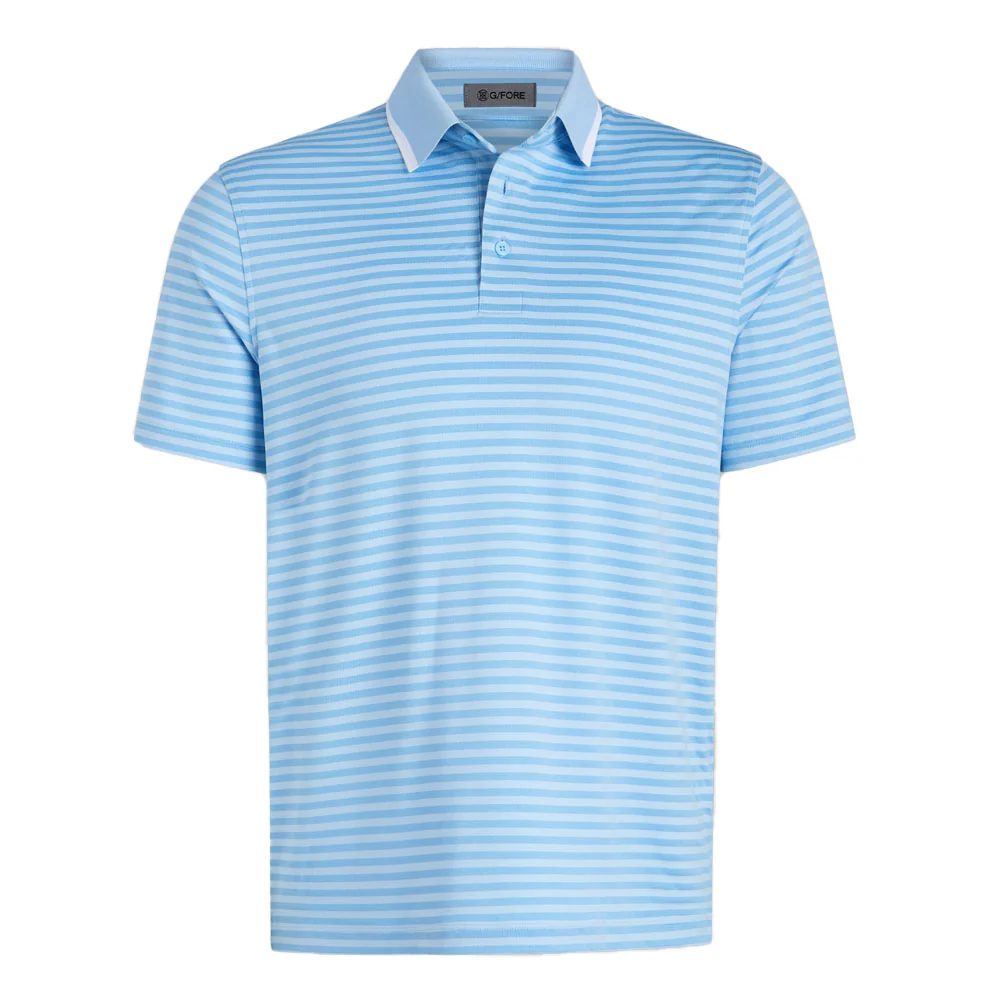 G/Fore Men's Perforated Stripe Jersey Polo - Image 3