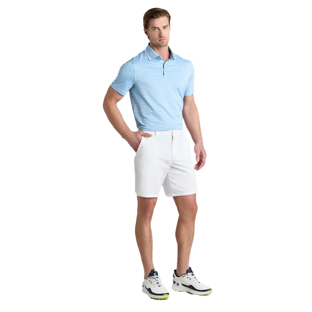 G/Fore Men's Perforated Stripe Jersey Polo - Image 4