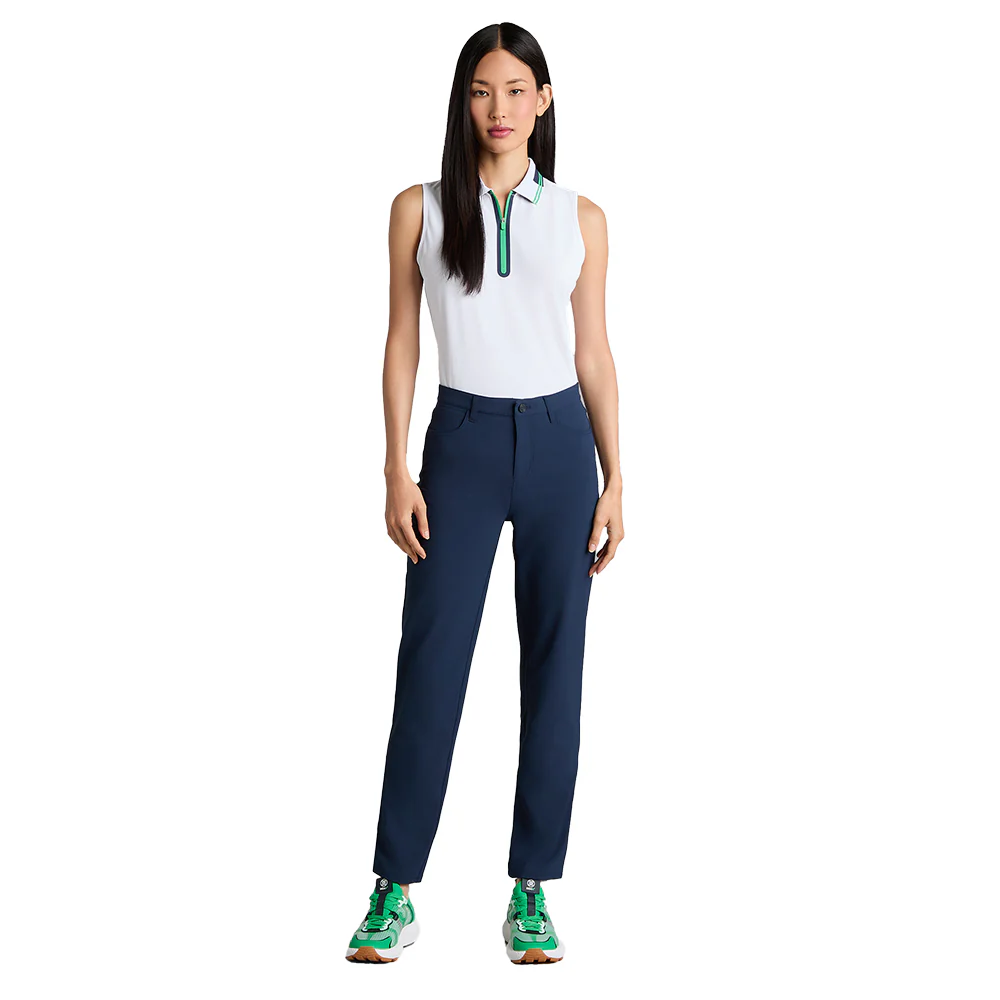 G/Fore Women's Contrast Test Pique Sleeveless Polo - Image 2