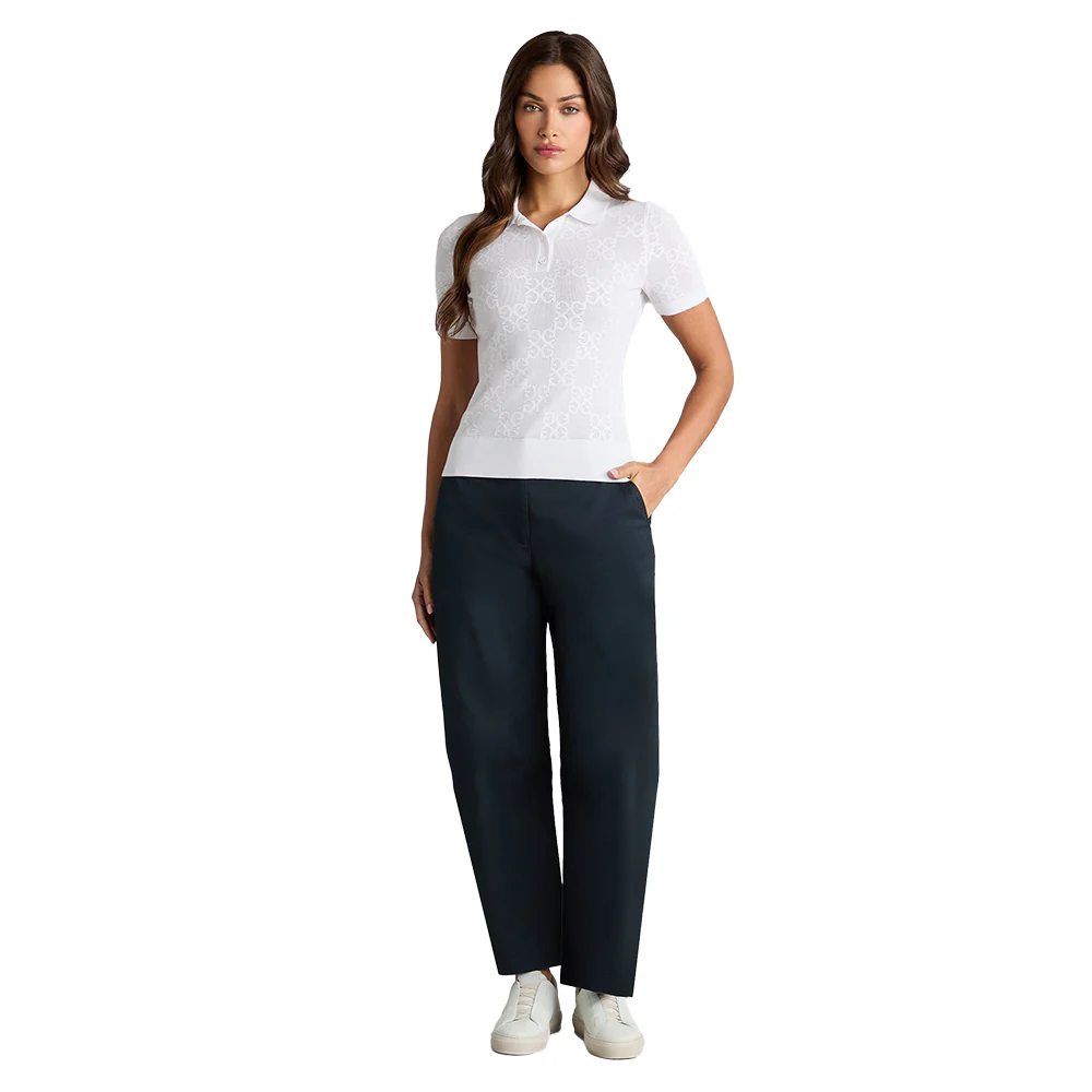 G/Fore Women's Pointelle G Sweater Polo - Image 4