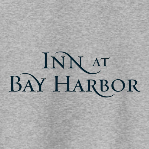 Inn at Bay Harbor Logo 1 Black Ink -- Crewneck Sweatshirt Athletic Heather - Image 2