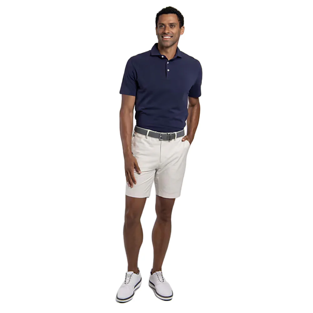 KJUS Men's Hollow Pima Stripe Short Sleeve Polo Golf Shirt - Image 3
