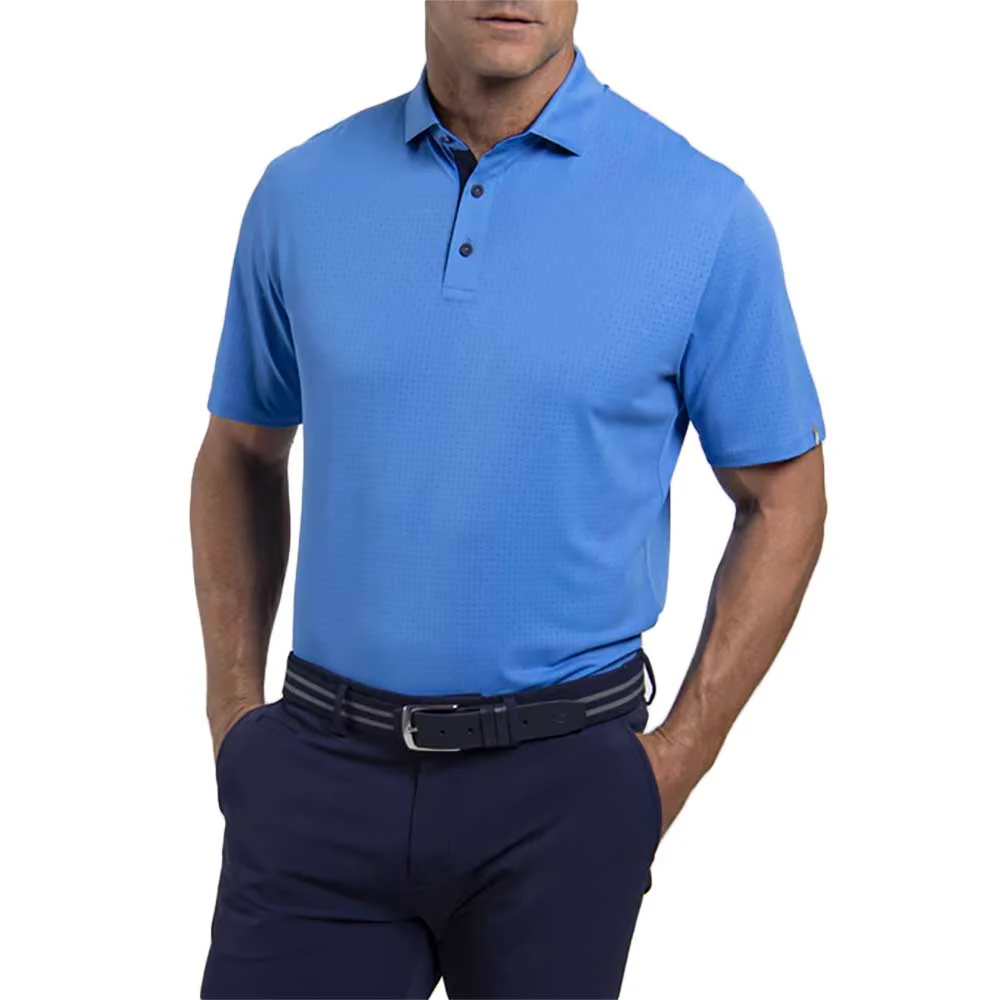 KJUS Men's Savin Structure Short Sleeve Golf Polo Shirt
