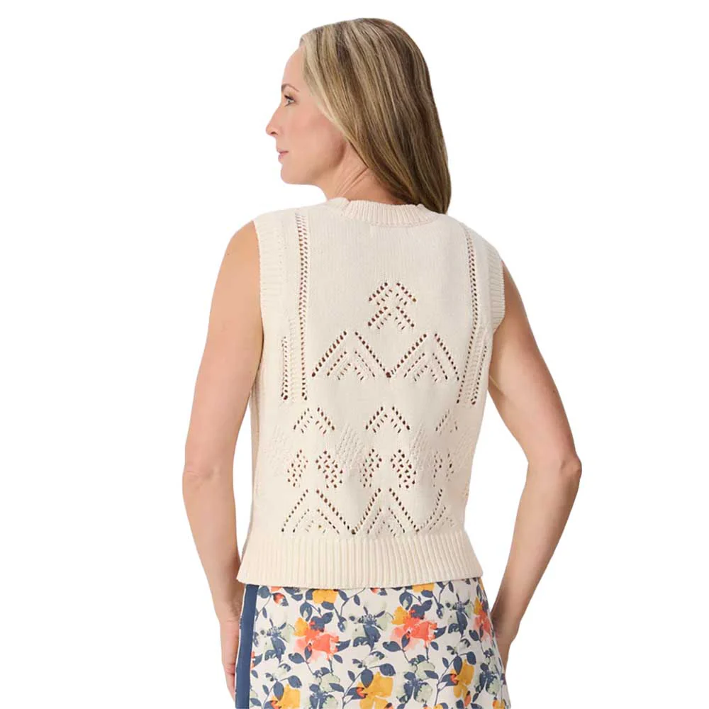 Krimson Klover Women's Camille Sleeveless Pointelle Sweater - Image 3