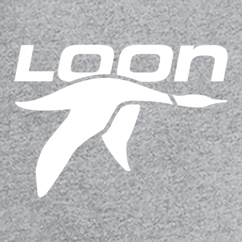 Loon Mountain Adult Long Sleeve White Chest Logo Heather Grey - Image 2