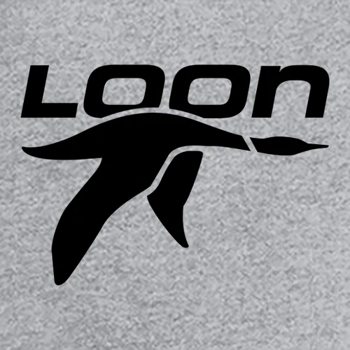 Loon Mountain Adult Long Sleeve Black Chest and Back Logo Heather Grey - Image 3