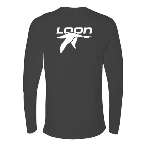 Loon Mountain Adult Long Sleeve White Chest and Back Logo Heavy Metal - Image 4