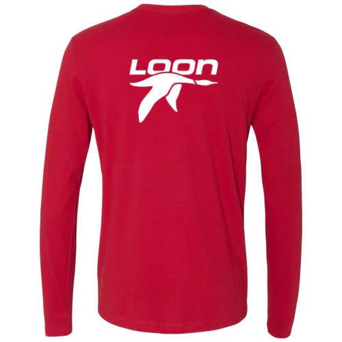 Loon Mountain Adult Long Sleeve White Chest and Back Logo Red - Image 4