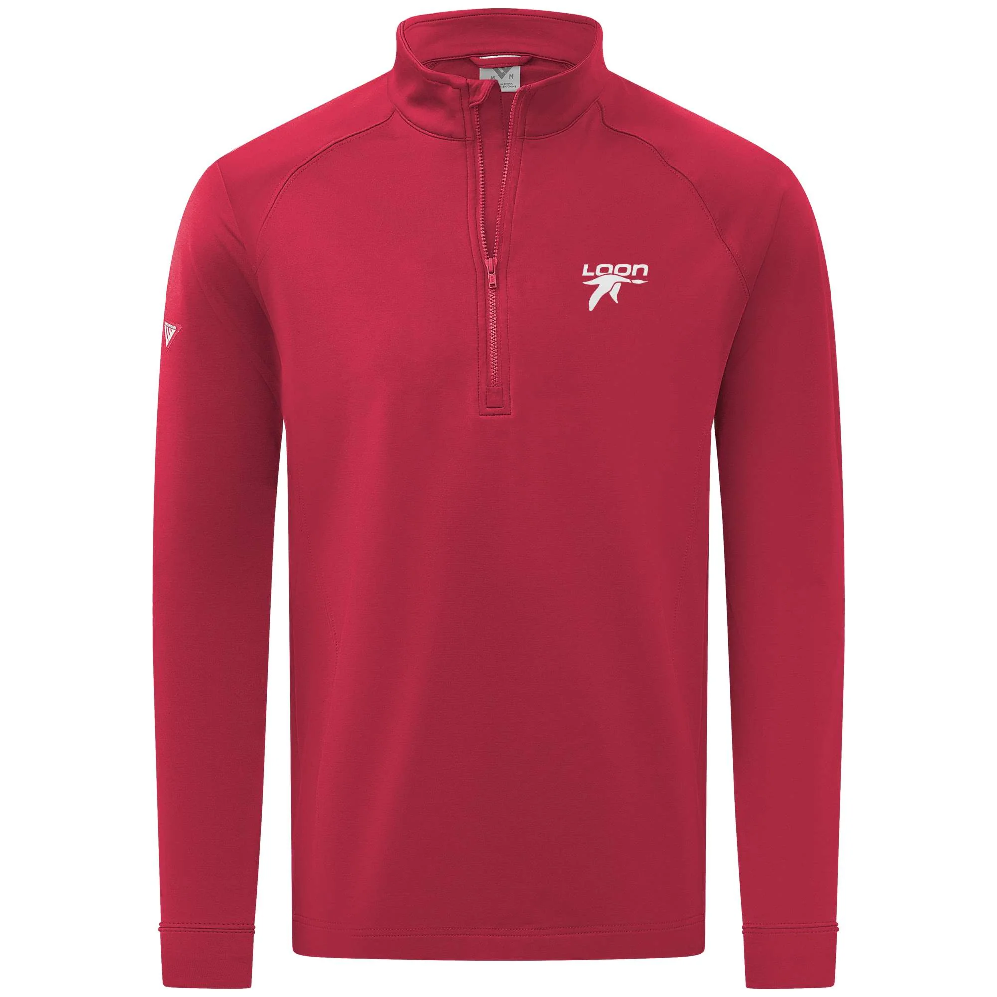 Loon Mountain Men's Midweight 1/4 Zip White Small Chest Logo - Image 4