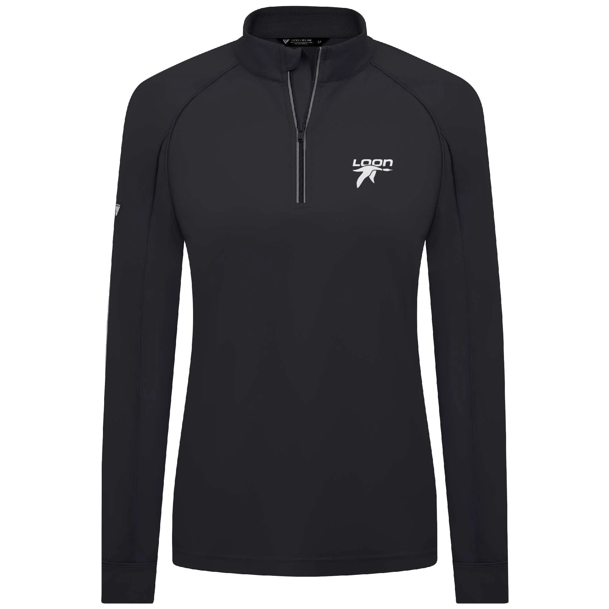 Loon Mountain Women's Lightweight 1/4 Zip White Small Chest Logo - Image 4