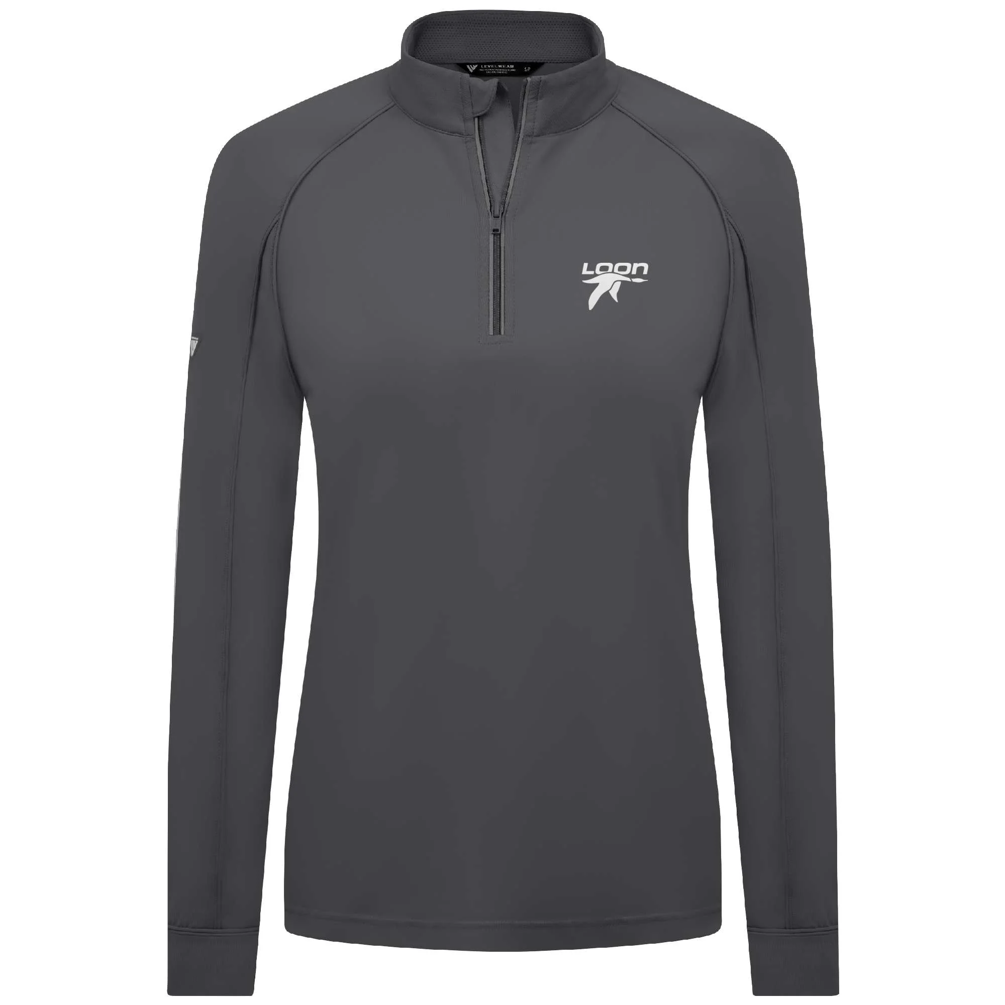 Loon Mountain Women's Lightweight 1/4 Zip White Small Chest Logo - Image 5