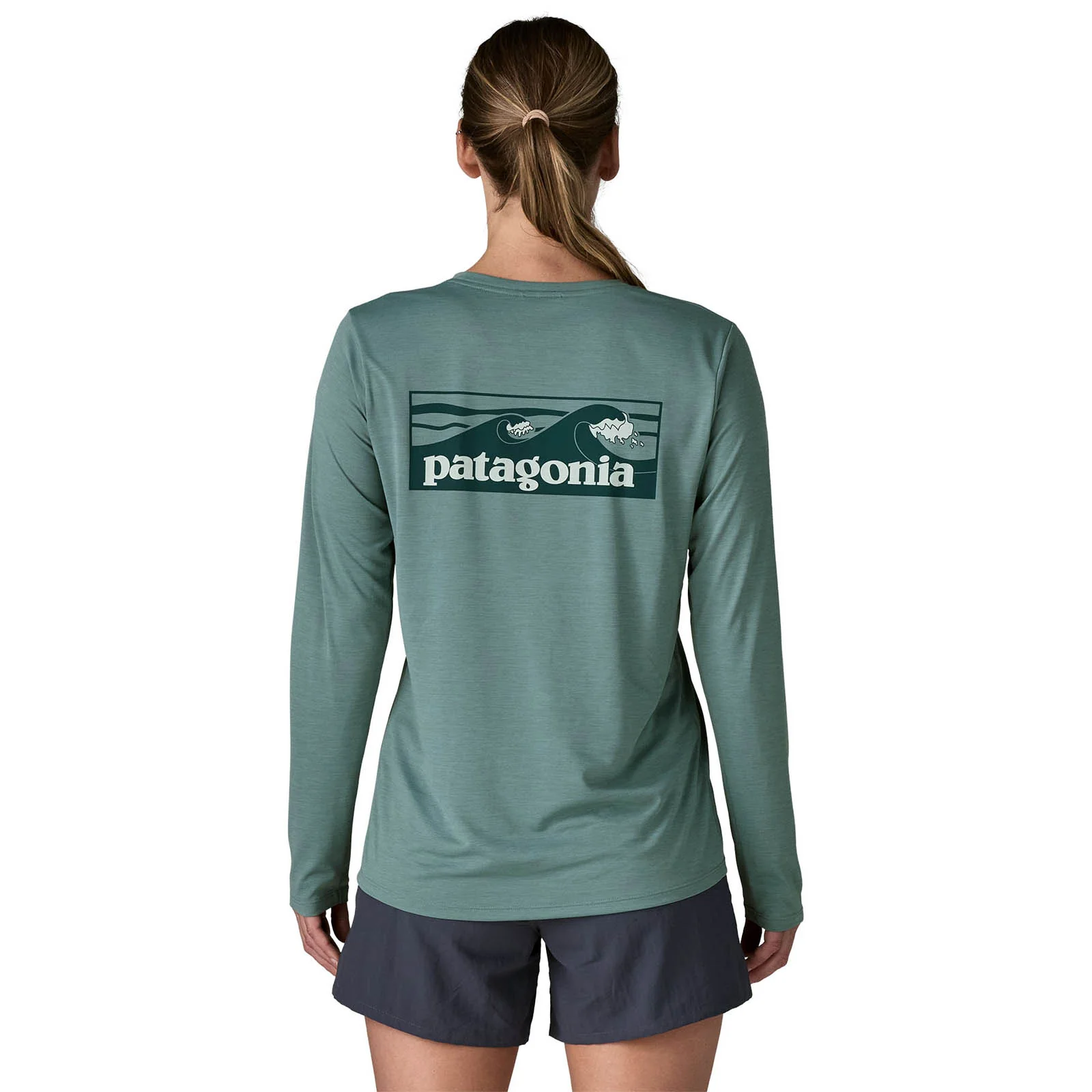 Patagonia Women's Long-Sleeved Capilene Cool Daily Shirt - Boardshort Logo - Image 5