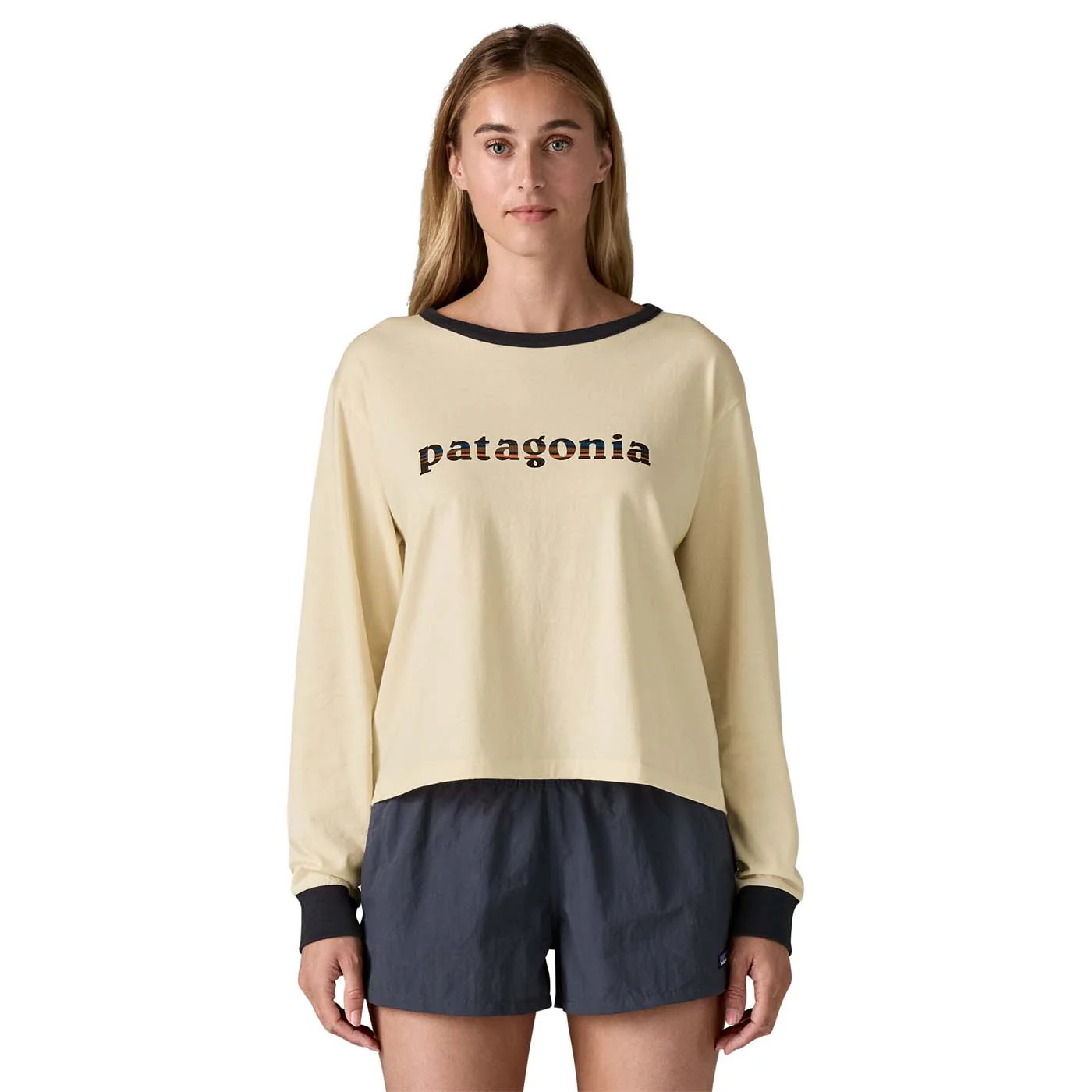 Patagonia Women's Long-Sleeved '73 Text Logo Easy-Cut Organic Shirt - Image 2