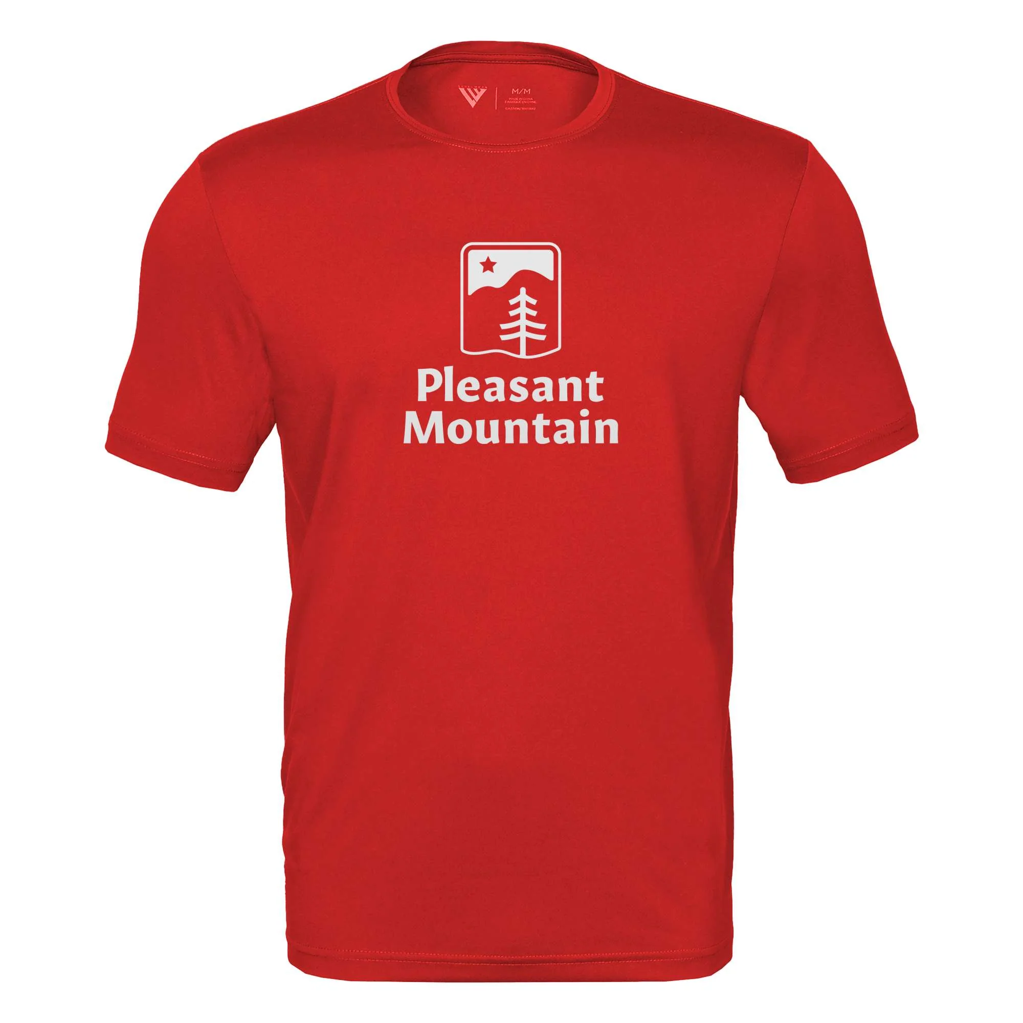 Pleasant Mountain Tech T-Shirt White Chest Logo