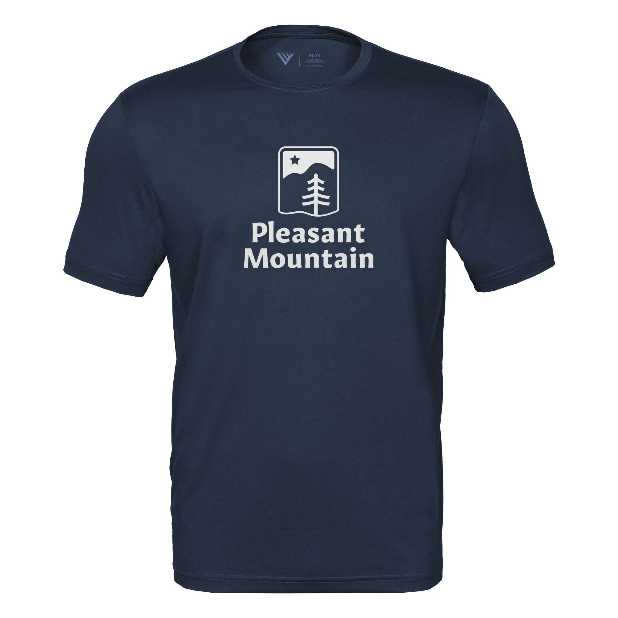 Pleasant Mountain Tech T-Shirt White Chest Logo - Image 2