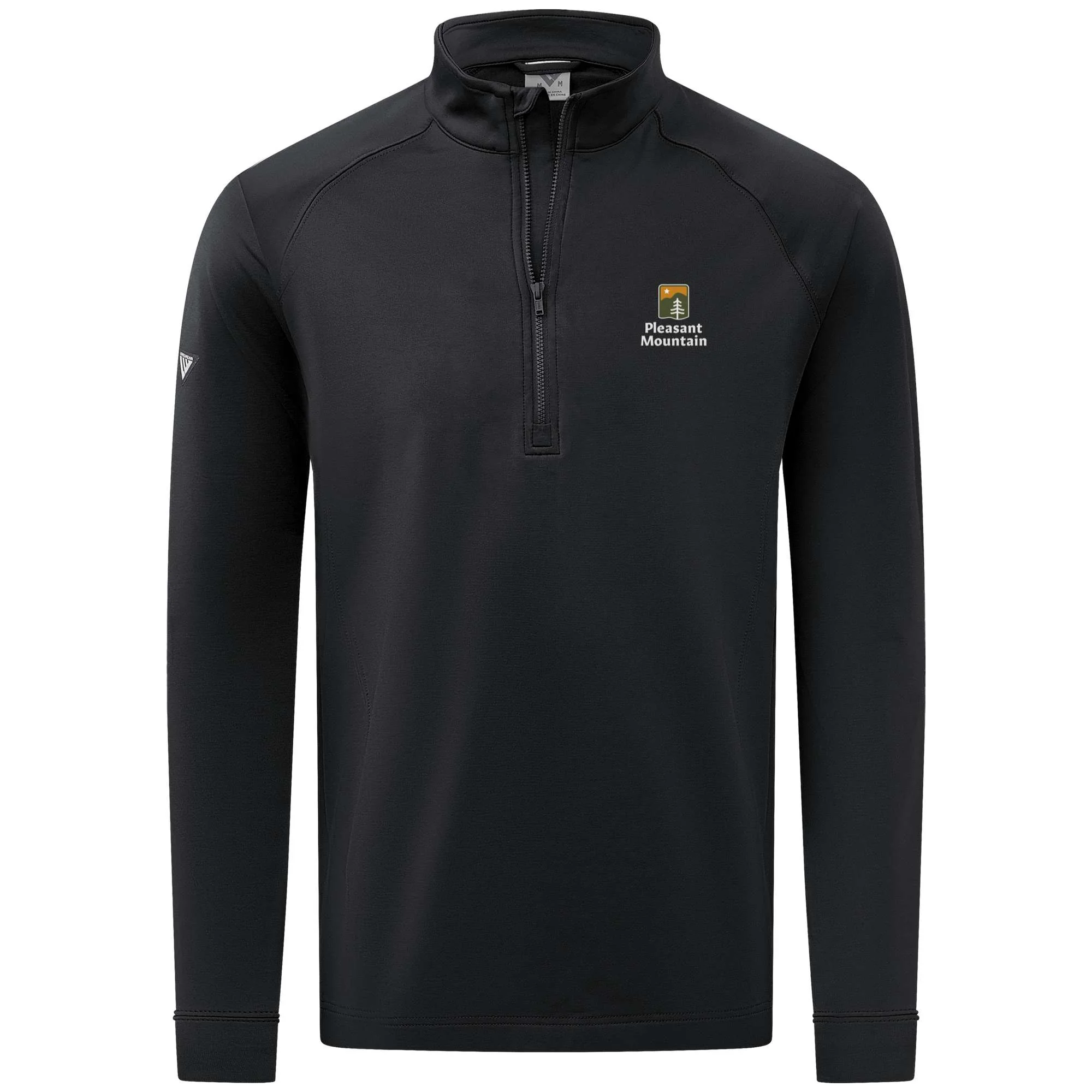 Pleasant Mountain Men's Midweight 1/4 Zip Full Color Small Chest Logo