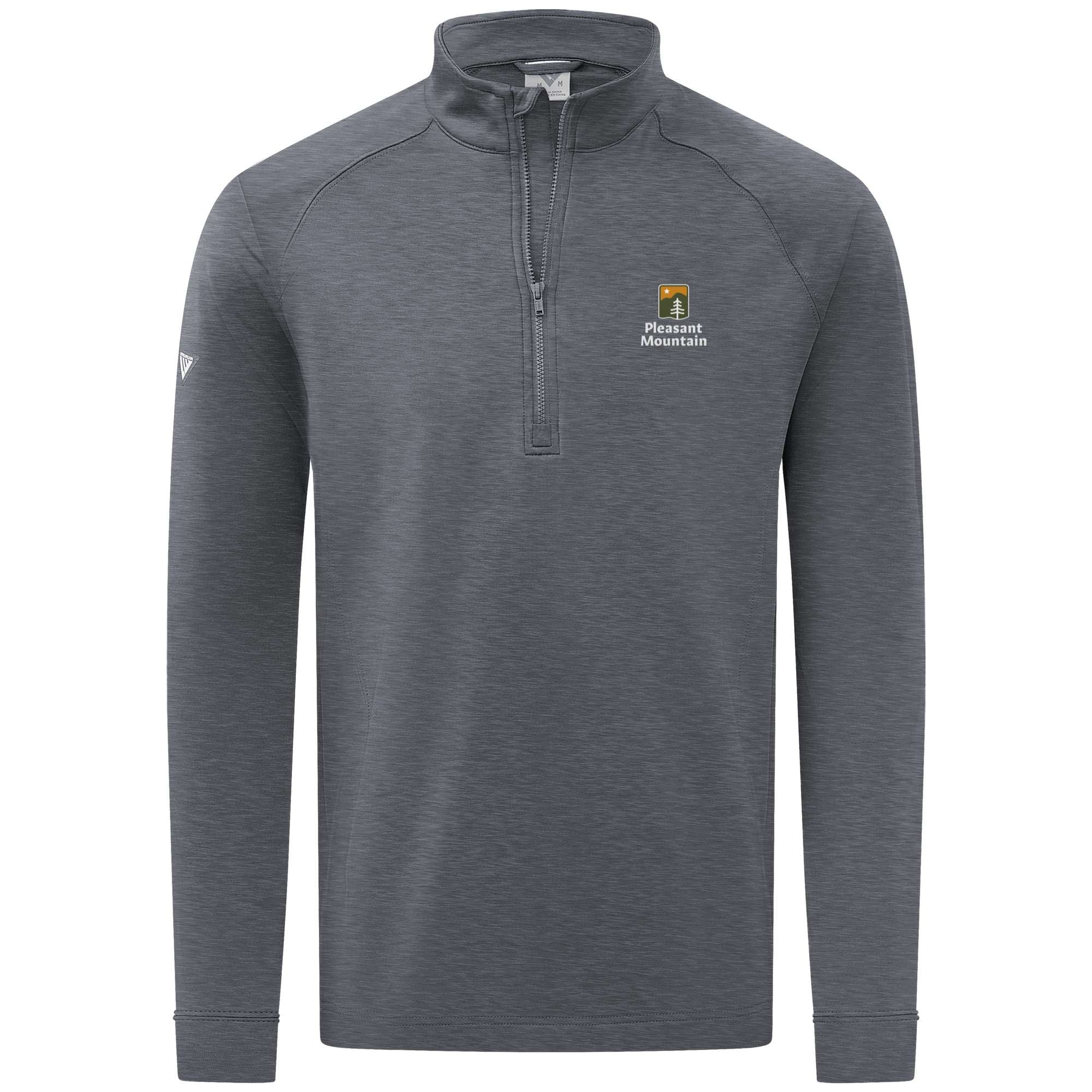Pleasant Mountain Men's Midweight 1/4 Zip Full Color Small Chest Logo - Image 2