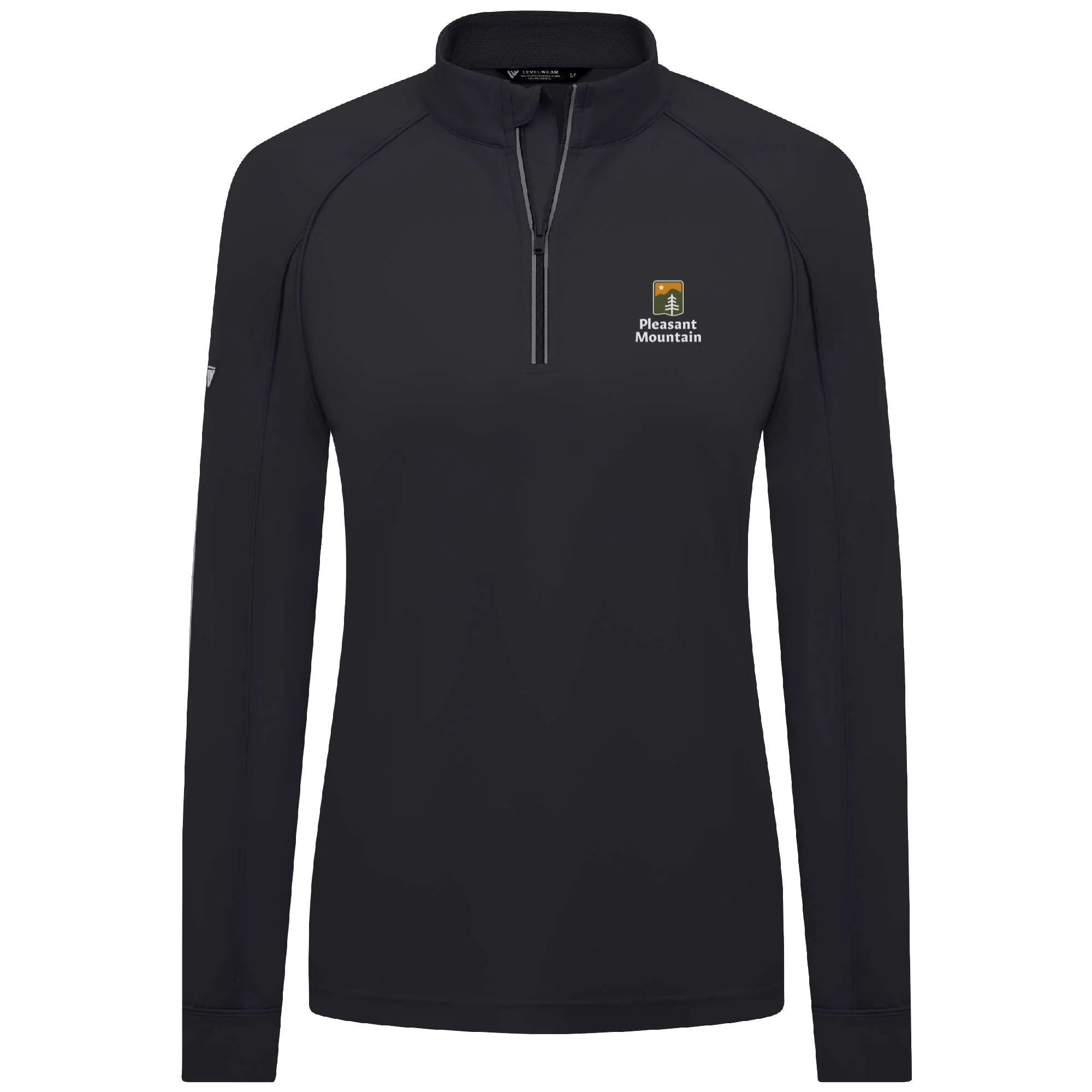 Pleasant Mountain Women's Lightweight 1/4 Zip Full Color Small Chest Logo