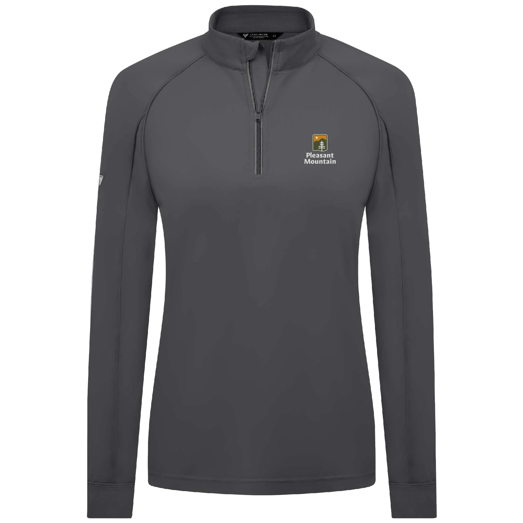 Pleasant Mountain Women's Lightweight 1/4 Zip Full Color Small Chest Logo - Image 2